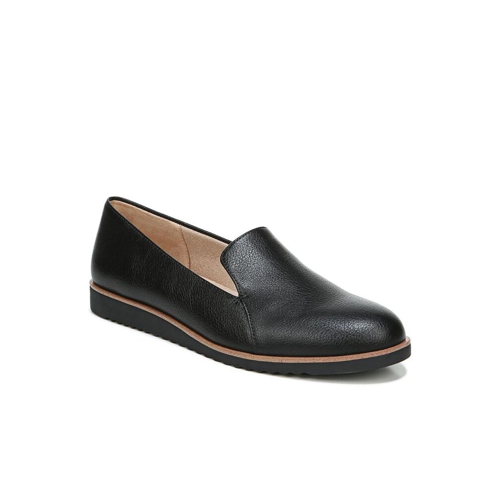 Life Stride Womens 7W Black Tumble Zendaya Slip On Flat Loafers NEW RB4
